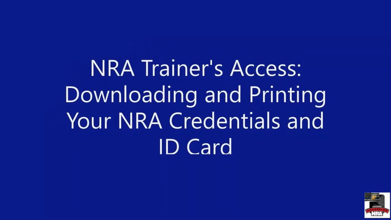 Download Training Credentials